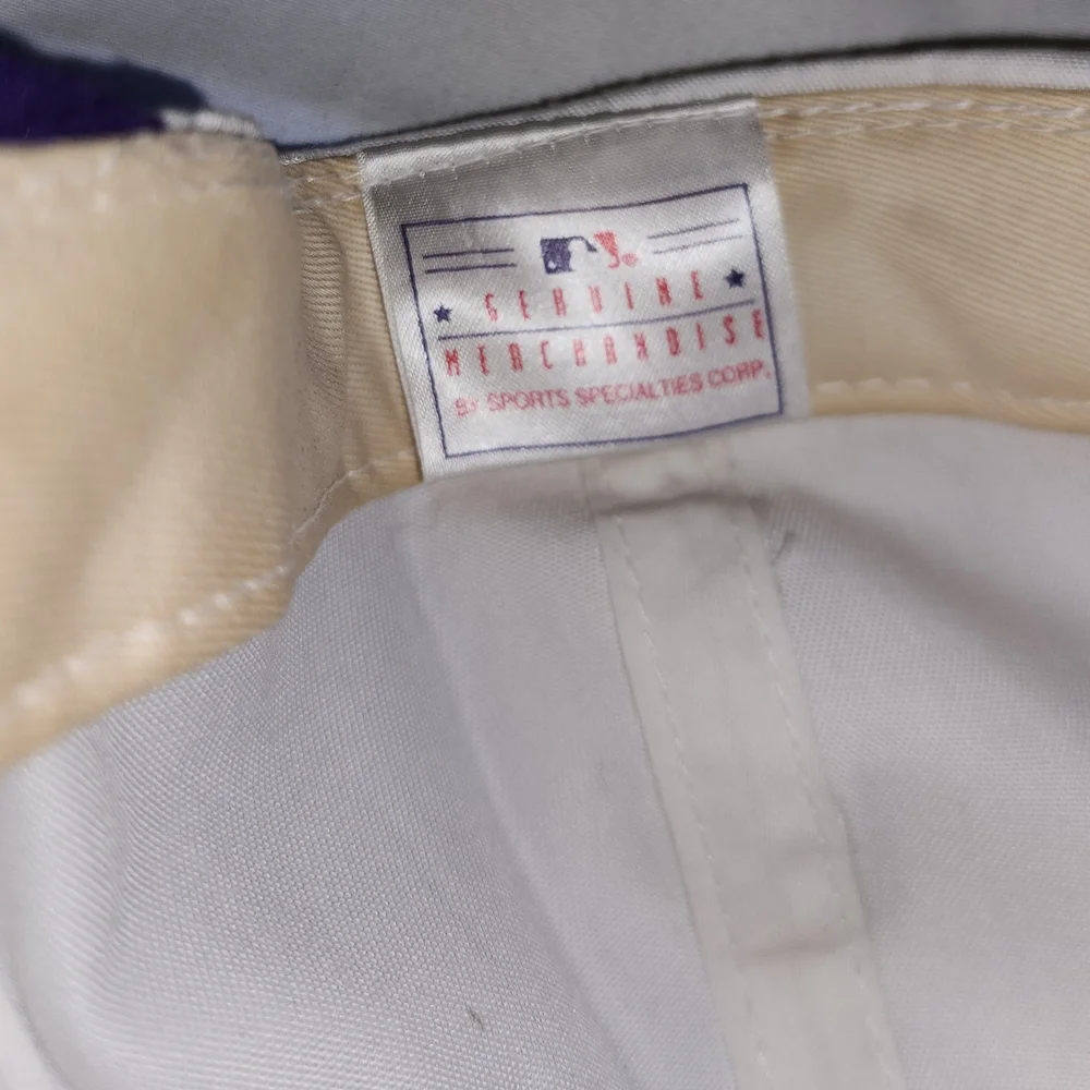 Vtg Colorado Rockies All-Star Game White and Purple Cap One Size Fits All Used